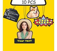 Ambientadores para Coche Personalizados 2 Lados - Lote de 10/20/50/100 Unidades al por Mayor ¡Crea tu Diseño con Foto, Texto y Logo! (Cultivo)