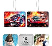 Ambientadores para Coche Personalizados 2 Lados - Lote de 10/20/50/100 Unidades al por Mayor ¡Crea tu Diseño con Foto, Texto y Logo! (Horizontal rectangular)