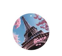 Ambientadores para coche, pintura al óleo de la Torre Eiffel de París, juego de 4 tarjetas para colgar, proporciona un aroma duradero para el automóvil y el hogar