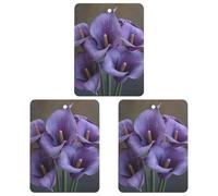 ambientadores para coche, tarjetas perfumadas colgantes, pastillas para el espejo retrovisor, ambientadores morados con forma de lirio cala para el interior del coche, dormitorio, armario y zapatero