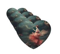 Ambientadores para coche "Una Noche de Milagros y Magia", 4 unidades, con forma de corazón, para colgar en el retrovisor.