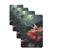 Ambientadores para coche "Una Noche de Milagros y Magia", 4 unidades, rectangulares, colgantes, con tarjetas perfumadas y pastillas para espejo retrovisor.