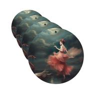 Ambientadores para coche "Una Noche de Milagros y Magia", 4 unidades, redondos, colgantes, con tarjetas aromáticas y pastillas para espejo retrovisor.