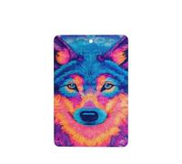 Ambientadores psicodélicos para coche, diseño de lobo teñido anudado, rosa, azul, morado, 4 unidades, tarjetas perfumadas para colgar en tabletas de aromaterapia