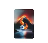 Ambientadores rectangulares para coche, agua y fuego, patrón de montaña Taiji, 6 unidades, tabletas de aromaterapia para coche, armario, zapatero, elimina olores