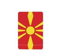 Ambientadores rectangulares para coche, diseño de bandera de Macedonia del Norte, 6 unidades, tabletas de aromaterapia para coche, armario, zapatero, elimina olores