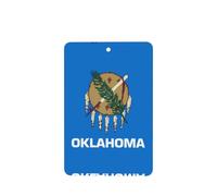 Ambientadores rectangulares para coche, diseño de bandera del estado de Oklahoma, 6 unidades, tabletas de aromaterapia para coche, armario de zapatos, elimina olores