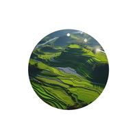 Ambientadores redondos para coche, con patrón de campos escalonados, 6 unidades, tabletas de aromaterapia para coche, armario, zapatero, elimina olores