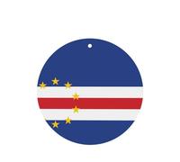 Ambientadores redondos para coche, diseño de bandera de Cabo Verde, 6 unidades, tabletas de aromaterapia para coche, armario de zapatos, elimina olores