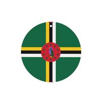 Ambientadores redondos para coche, diseño de bandera de la Commonwealth de Dominica, 6 unidades, tabletas de aromaterapia para coche, armario, zapatero, elimina olores