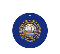 Ambientadores redondos para coche, diseño de bandera de New Hampshire, 6 unidades, tabletas de aromaterapia para coche, armario, zapatero, elimina olores