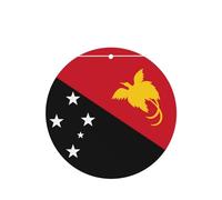 Ambientadores redondos para coche, diseño de bandera de Papua Nueva Guinea, 6 unidades, tabletas de aromaterapia para coche, armario, zapatero, elimina olores