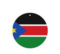 Ambientadores redondos para coche, diseño de bandera de Sudán del Sur, 6 unidades, tabletas de aromaterapia para coche, armario de zapatos, elimina olores