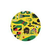 Ambientadores redondos para coche, diseño de elementos jamaicanos, 6 unidades, tabletas de aromaterapia para coche, armario, zapatero, elimina olores