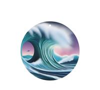 Ambientadores redondos para coche, patrón de tsunami, 6 unidades, tabletas de aromaterapia para coche, armario, zapatero, elimina olores