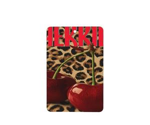 Ambientadores retro para coche, con estampado de cerezas rojas sobre leopardo, 4 unidades, tarjetas perfumadas colgantes, tarjetas perfumadas para coche, tabletas de aromaterapia