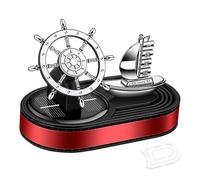 Ambientadores solares para coche, difusor de timón giratorio, dispensador de perfume de aromaterapia de 4.5 x 2.75 x 2.56 pulgadas, diseño giratorio con energía solar, función de base antideslizante