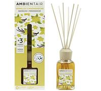 Ambientair Difusor de Varillas perfumadas Aroma Vainilla Mikado de palitos de ratán. Ambientador sin Alcohol, 100 ML