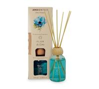 Ambientair Home Perfumes. Difusor de Varillas perfumadas Aroma Flor de Lino. Ambientador Mikado Aroma Flor de Lino. Difusor 100 ml con palitos de ratán. Ambientador sin Alcohol para casa (MK100ALAP)