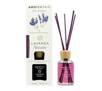 Ambientair Mikado Ambientador para Hogar, Aroma Lavanda, Cristal, Morado, 6 x 6 x 19 cm