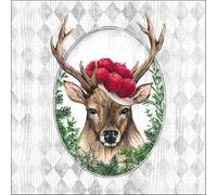 Ambiente - 13317650 - Servilletas de papel, 20 unidades, diseño de ciervo de la Selva Negra, 33 cm x 33 cm, 3 capas