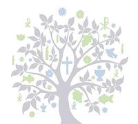 Ambiente 20 Servilletas Árbol de la Vida Cáliz Paloma 3-lagig 33x33cm Confirmaci' On Comunión Servilleta - Plata