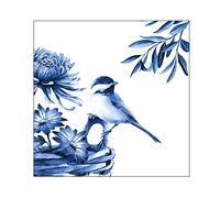 Ambiente - 20 servilletas de papel de pájaro azul 33 cm