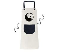 Ambiente armonioso oso oso oso panda Babero delantal de Cocina Beige ajustables, bolsillo mujeres hombres chef Gift