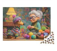 Ambiente hogareño 1000 Piezas Puzzle Papel Anciano Perro para Adultos Rompecabezas Educativo interacción Emocional Decoración de Pared Relajante 70x50cm/1000pcs