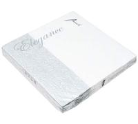 Ambiente Lunch Servilletas Elegance Dip Silver