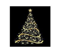 Ambiente Navidad Servilleta 33 Centímetro Paquete De 20 Brillante Árbol - Negro