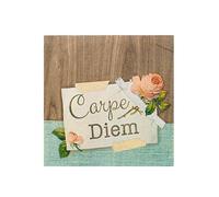 Ambiente Servilleta Motivo: Carpe Diem - 20 Servilletas por Paquete, 33x33 CM