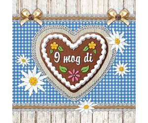 Ambiente Servilletas Almuerzo/Fiesta/Fijo Aprox. 33 x 33 cm - I mog di - Oktoberfest - Bayern - Ideal como Regalo