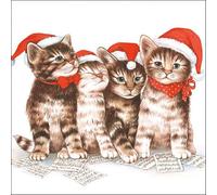 Ambiente - Servilletas - Cats - Navidad/gato/música