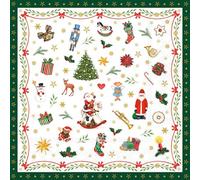 Ambiente Servilletas navideñas de 33 cm, paquete de 20 unidades, color verde