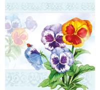 Ambiente servilletas de papel, 3 capas, acuarela flores