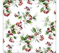 Ambiente Servilletas de papel para almuerzo/fiesta/aprox. 33 x 33 cm, follaje de invierno, Navidad, ideal como regalo y decoración