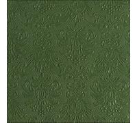 Ambiente Servilletas de papel para ceniza/fiestas, aprox. 33 x 33 cm, color verde oscuro - Marriage - bautizo - Embosado