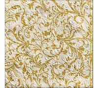 ambiente Servilletas Lunch 33 x 33 cm Elegance Damask Cream/oro