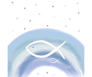 Ambiente Servilletas Motivo: Arcoiris Azul Almuerzo, 33x33cm, Confirmaci' On, Comunión, Bautizos 20 Piezas Paquete