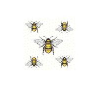 Ambiente Servilletas Motivo: Bees - Abeja Almuerzo, 33x33cm, 20 Piezas Paquete