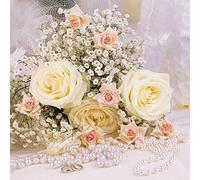 Ambiente Servilletas Motivo : Roses and Pearls - Rosas y Perlas, 33x33cm, 20 Piezas Paquete