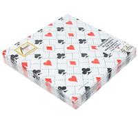 Ambiente Servilletas Motivo: Tarjetas, Cartas - Pik, Cruz, Cuadriculado, Corazón, 33x33cm, 3lagig 20 Piezas Paquete