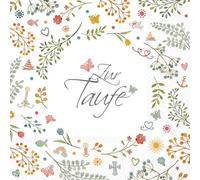 Ambiente Servilletas para bautizo, 33 x 33 cm, 20 unidades, papel impreso por una cara, parte trasera blanca, diseño de cuartos para todo el año, ideal para decoupage