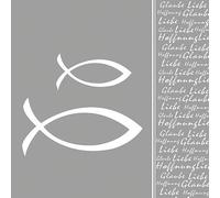 Ambiente Sirvilletas de Papel - Servilletas Almuerzo/Fiesta/Aprox. 33x33cm Fe Pescado Plata - Primera Comunión - Comunión y Confirmaci' On Tisch-Deko