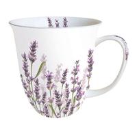 Ambiente Taza de té y café, aprox. 0,4 l, diseño floral, color blanco