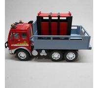 AMBIENTS ARTESANIA - Camion de Toros de Juguete - Juguete taurino Artesanal de Madera MDF con cajón y rampa - Incluye 1 torito de plástico - Pintado a Mano - Medidas 30x12x18 cm - Ideal para niños