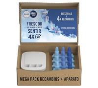 Ambipur 3VOLUTION Ambientador Casa, Aparato Electrico + 4 recambios Aroma Frescor Primavera 80 ml, 3 Fragancias Que Se Alternan Para Combatir Los Olores