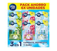 Ambipur 3Volution Ambientador Eléctrico 6 Recambios Con 3 Fragancias Complementarias Para Eliminar Los Malos Olores