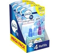Ambipur 3Volution Despertar Primaveral Recambio De Ambientador Eléctrico,Azul, 80ml, 3 Aromas Que Se Alternan Para Eliminar Olores